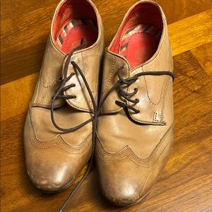 Classic Brown Leather woman oxfords, 8.5